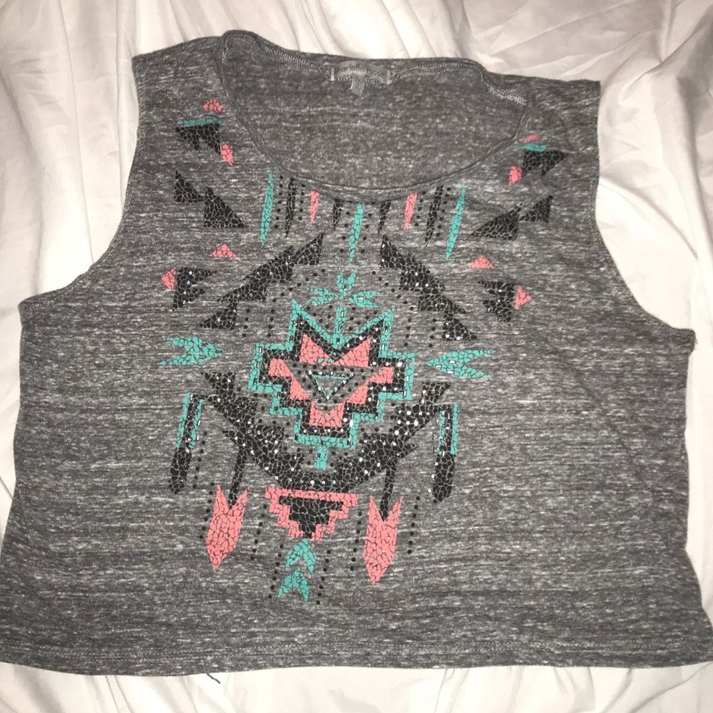 Charlotte Russe Aztec cropped top